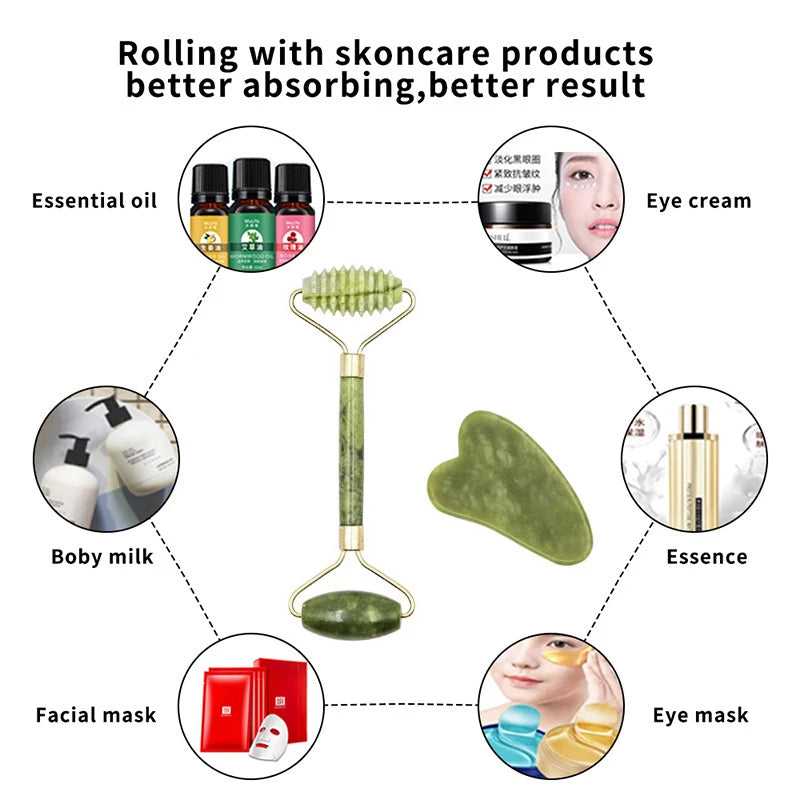 JADE ROLLER AND GUA SHA SET